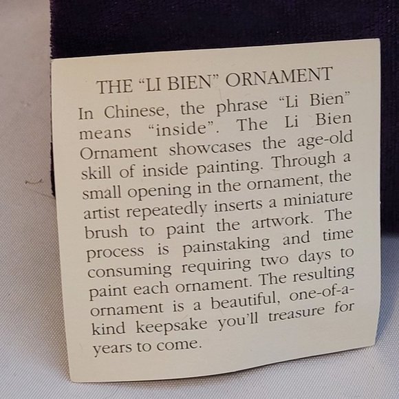 Pier 1 Li Bien Carolers 4 Inch Ball Christmas Ornament 2004 Purple Box - Picture 2 of 8